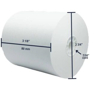 3 1/8“ x 230‘ BPA Free Thermal Roll Paper, 50 rolls/case