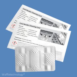 Card Reader Cleaning Cards with Waffletechnology, CR80, KW3-HSCP10 (10 Cards)