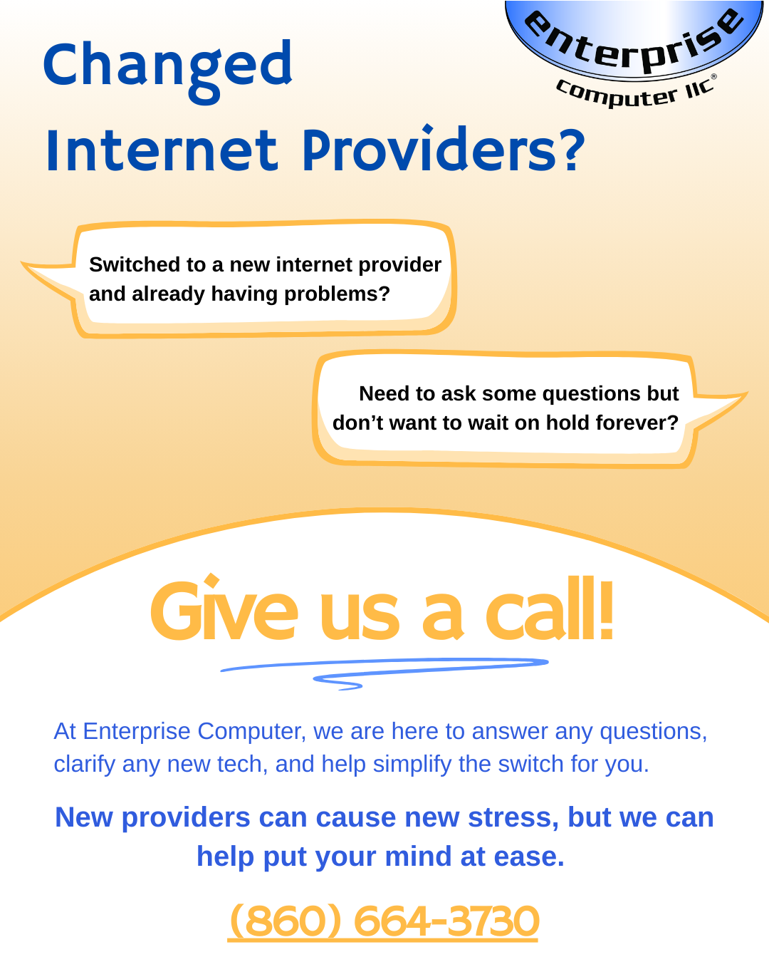 Changing internet provider